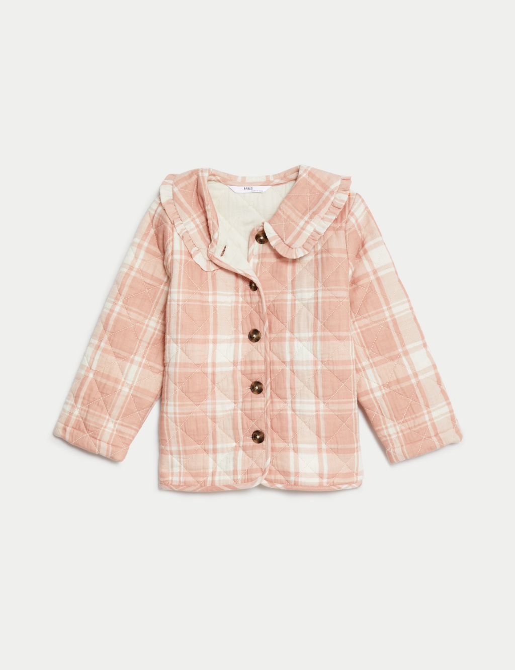 Cotton Rich Checked Jacket (2-8 Yrs) image 2