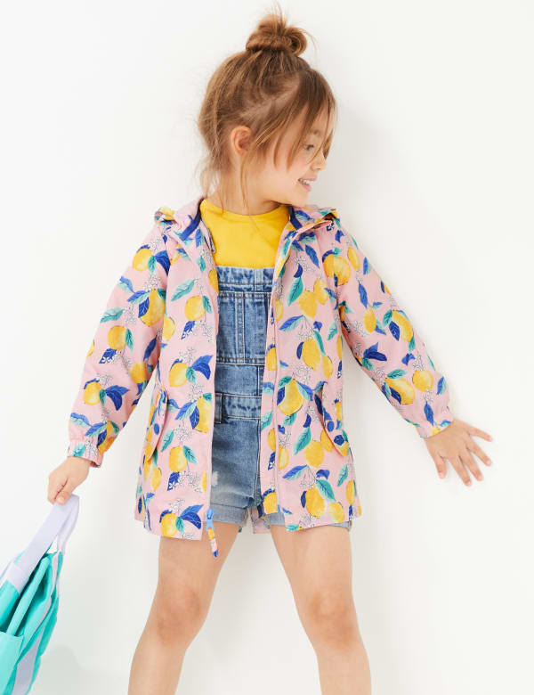 Lightweight Lemon Print Parka (2-7 Yrs)