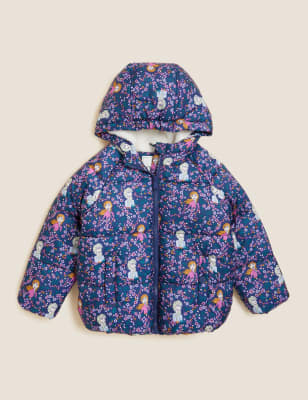 Manteau matelass capuche avec doublure en fausse fourrure motif La Reine des Neiges de Disney du 2 au 10 ans