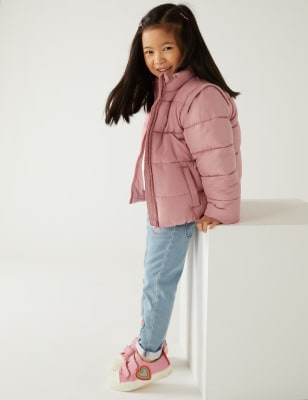 

Girls M&S Collection Stormwear™ 2-in-1 Padded Coat (2-8 Yrs) - Pink, Pink