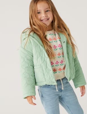 

Girls M&S Collection Stormwear™ Quilted Jacket (2-8 Yrs) - Green, Green