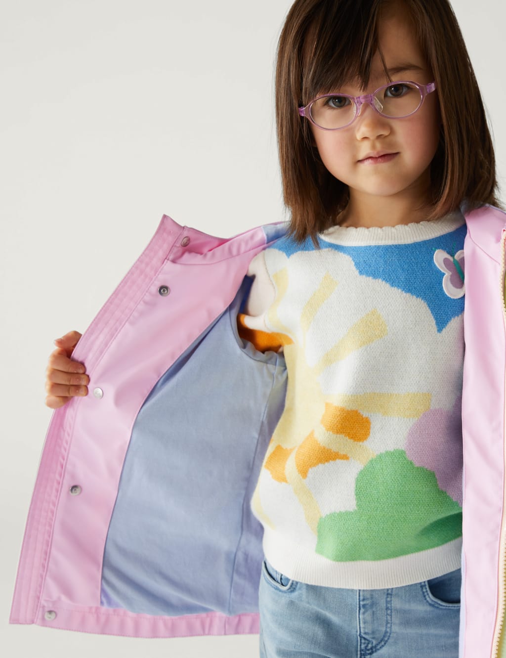Colour Block Hooded Fisherman Coat (2-8 Yrs) image 4