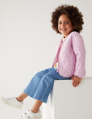 

Girls M&S Collection Floral Quilted Jacket (2-8 Yrs) - Lilac, Lilac