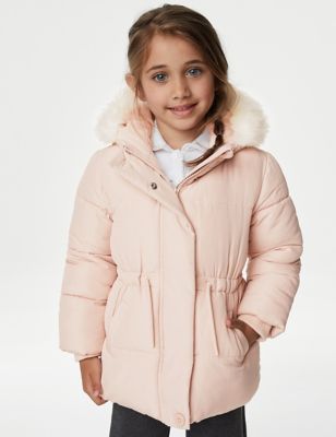 

Girls M&S Collection Stormwear™ Hooded Parka Coat (2-8 Yrs) - Pink, Pink