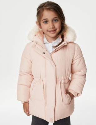 

Girls M&S Collection Stormwear™ Hooded Parka Coat (2-8 Yrs) - Pink, Pink