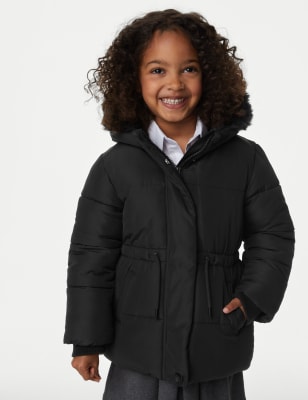 

Girls M&S Collection Stormwear™ Hooded Parka Coat (2-8 Yrs) - Black, Black