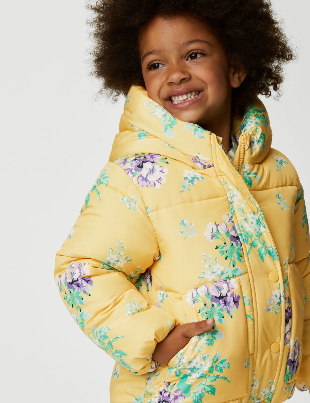Stormwear™ Floral Padded Hooded Coat (2-8 Yrs) image 4