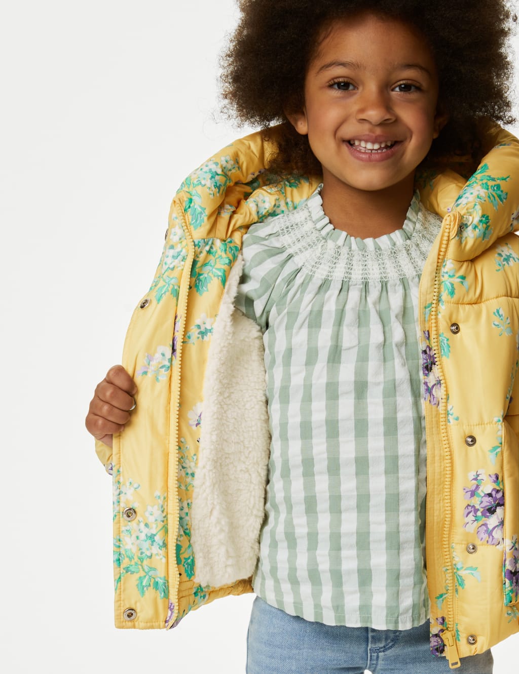 Stormwear™ Floral Padded Hooded Coat (2-8 Yrs) image 5