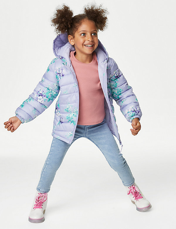 Ελαφρύ φλοράλ παλτό με επένδυση Stormwear™ (2-8 ετών) - GR