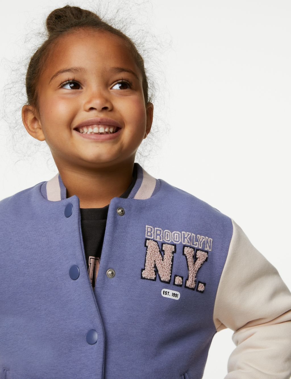 Cotton Rich Embroidered Bomber (2-8 Yrs) image 3