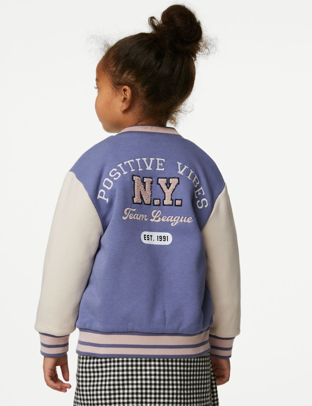 Cotton Rich Embroidered Bomber (2-8 Yrs) image 6