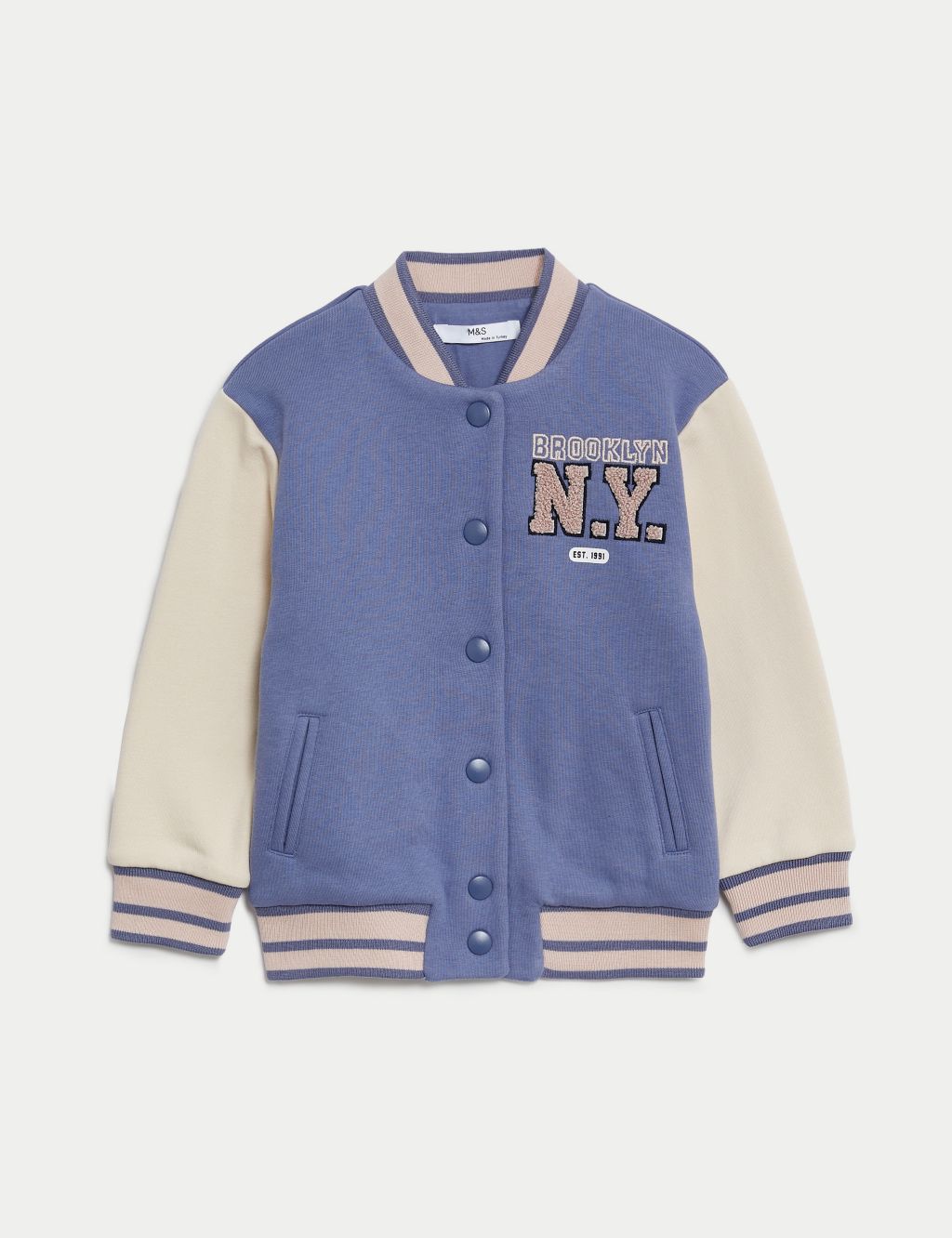 Cotton Rich Embroidered Bomber (2-8 Yrs) image 2