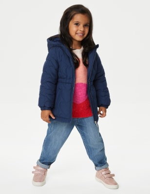 

Girls M&S Collection Quilted Padded Coat (2-8 Yrs) - Navy, Navy