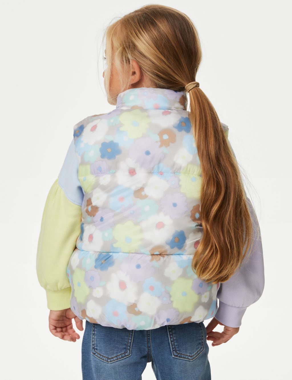 Floral Padded Gilet (2-8 Yrs) image 5