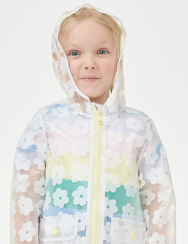 Floral Hooded Raincoat (2-8 Yrs) - CA