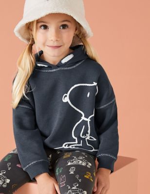 

Girls M&S Collection Snoopy™ Cotton Rich Hoodie (2-6 Yrs) - Charcoal, Charcoal