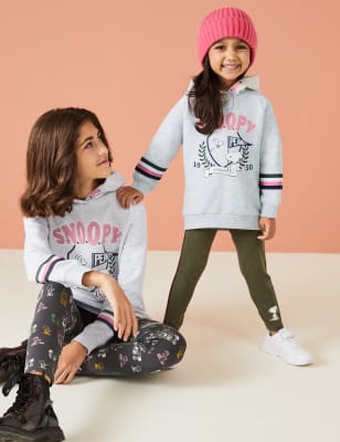 

Girls M&S Collection Snoopy™ Cotton Rich Longline Hoodie - Grey, Grey