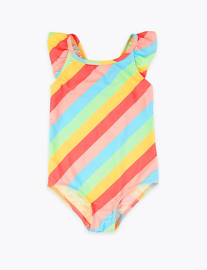 Rainbow Striped Swimsuit (2-7 Yrs)