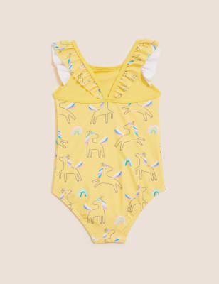 

Girls M&S Collection Unicorn Print Swimsuit (2-7 Yrs) - Yellow, Yellow