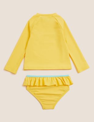

Girls M&S Collection 2pc Rainbow Print Rash Vest Set (2-7 Yrs) - Yellow, Yellow