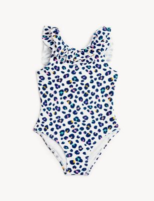 Leopard Print Frill Swimsuit (2-8 Yrs)