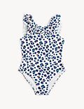 Leopard Print Frill Swimsuit