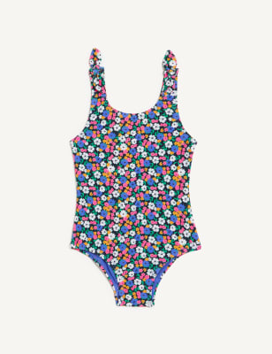 

M&S Collection Badeanzug mit Blumenmuster (2-8 J.) - Multi, Multi