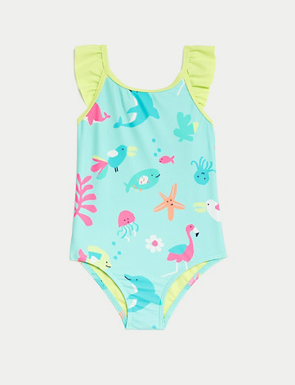 Printed Swimsuit (2-8 Yrs)
