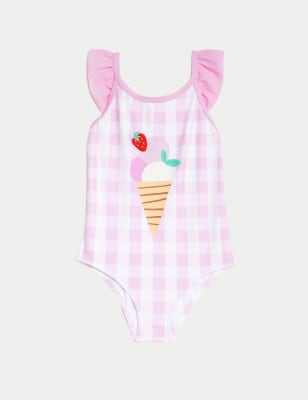 Gingham Ice Cream Swimsuit (2-8 Yrs)