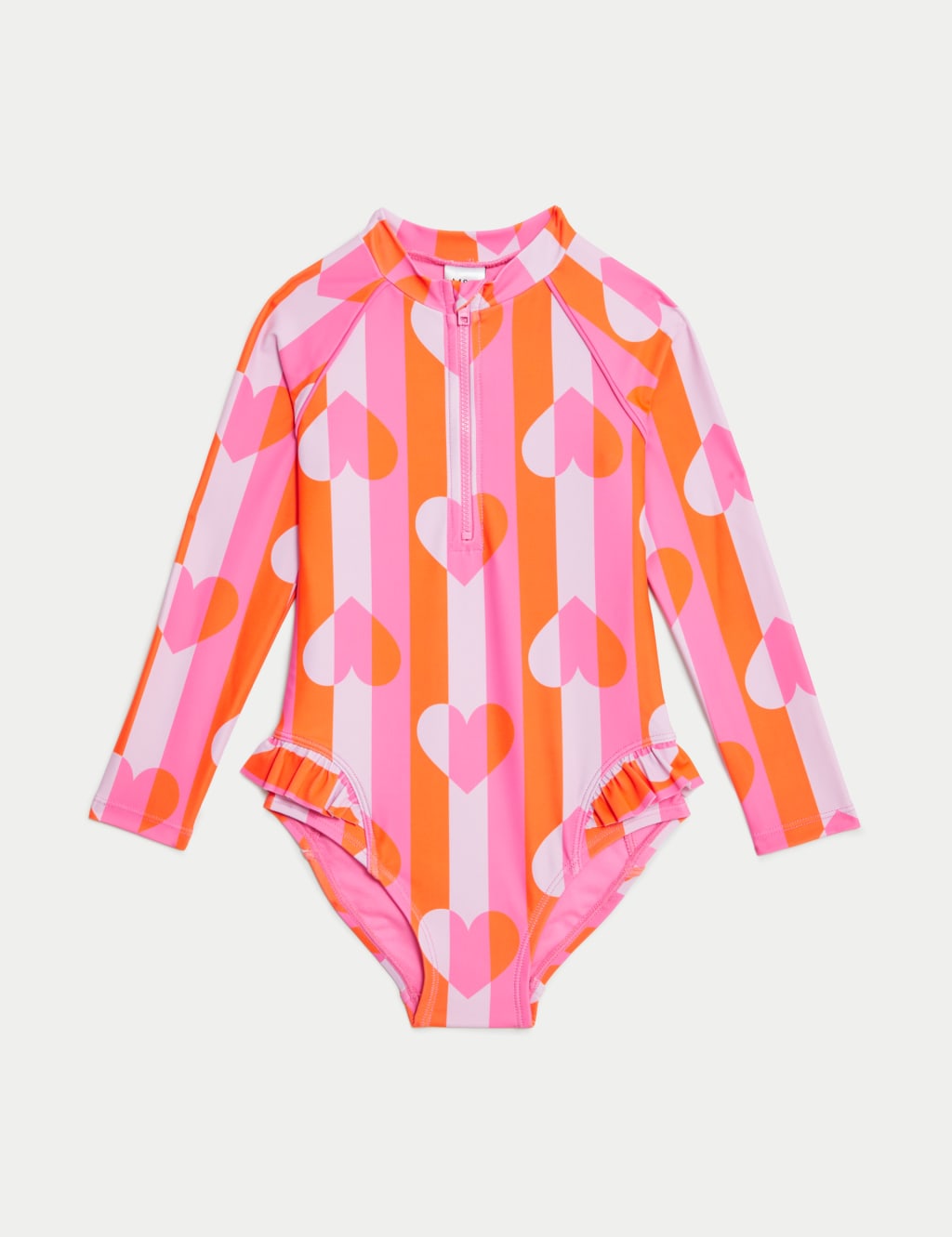 Printed Frill Long Sleeve Swimsuit (2-8 Yrs)