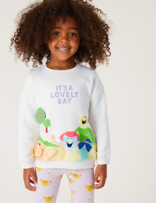 

Girls M&S Collection Mr. Men™ & Little Miss™ Sweatshirt (2-7 Yrs) - Cream, Cream