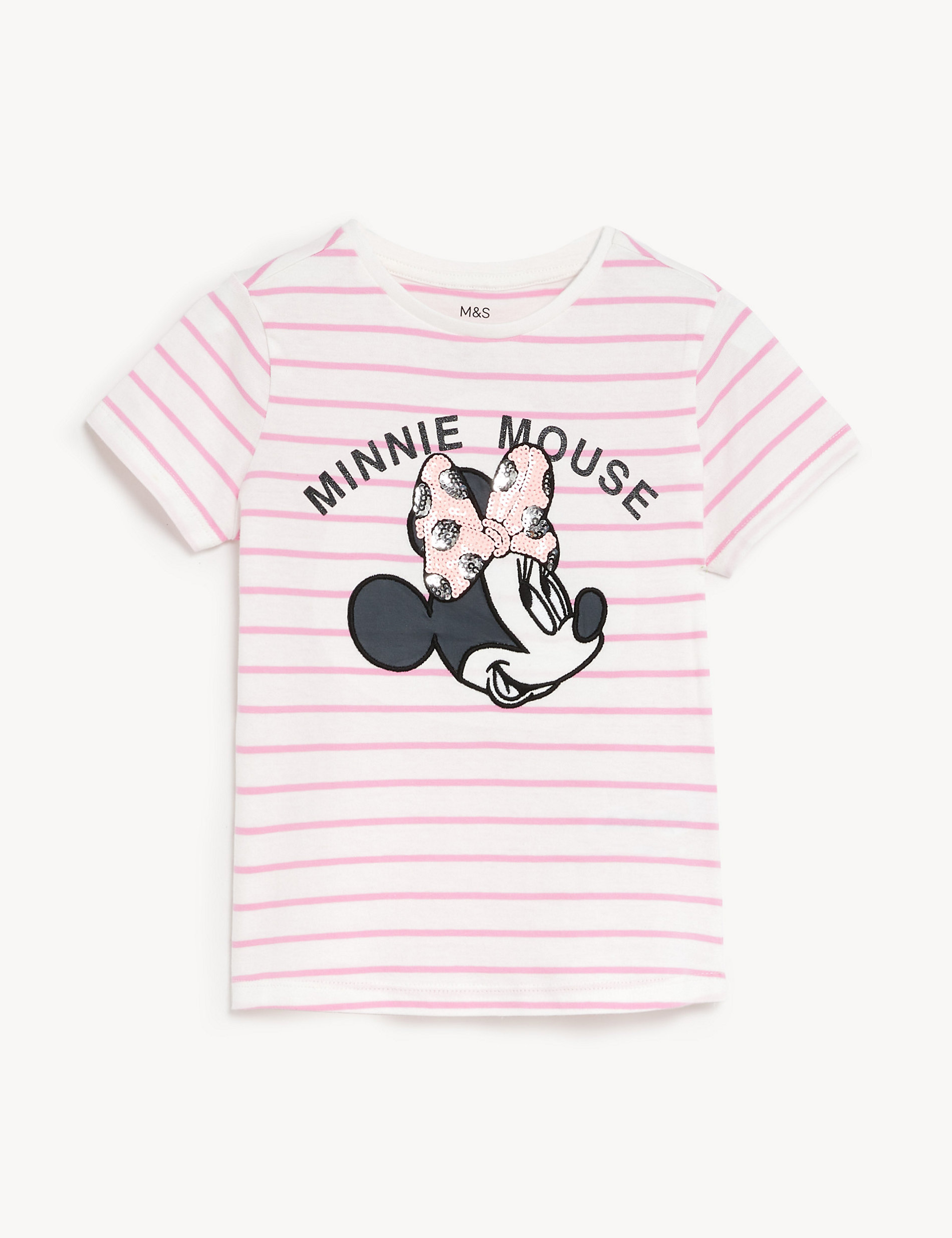 تيشيرت Minnie Mouse™ مزيّن بالترتر من القطن الصافي (2 - 8 سنوات)