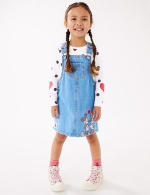 

Girls M&S Collection 2pc Minnie and Micky Mouse™ Pinafore Outfit (2-7 Yrs) - Denim, Denim