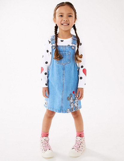 2pc Minnie and Micky Mouse™ Pinafore Outfit (2-7 Yrs)