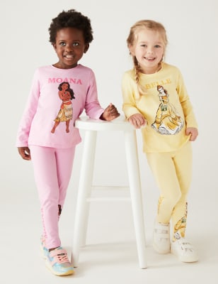 

M&S Collection Pack de 5 tops 100% algodón de princesas de Disney (2-7 años) - Multi, Multi