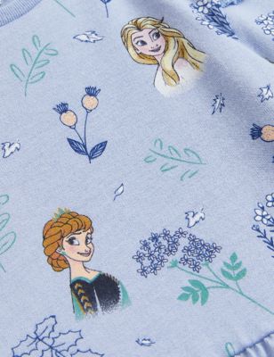 M&S Girls Pure Cotton Disney Frozen  Print Dress (2-10 Yrs)