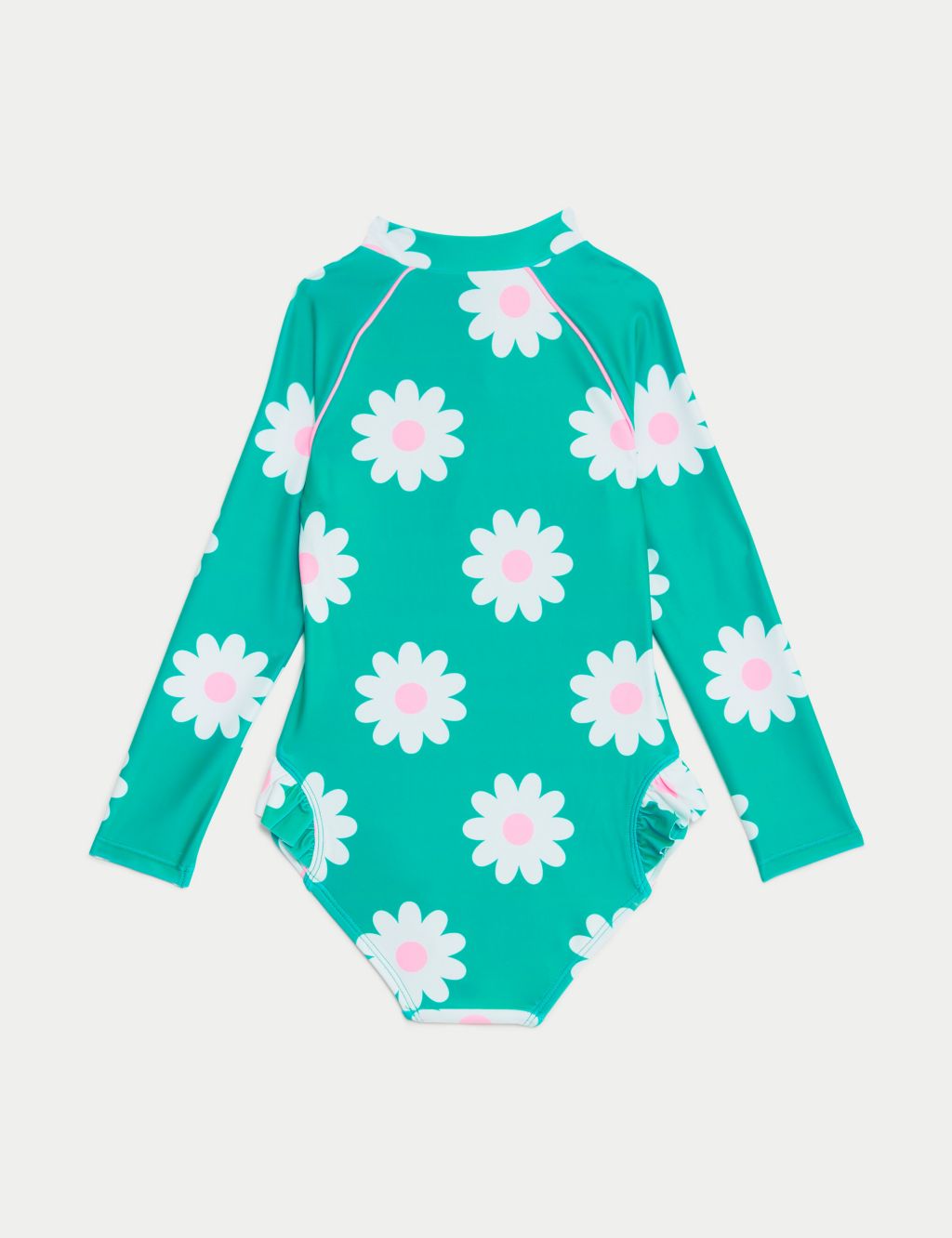 2pk Floral Long Sleeve Swimsuits (2-8 Yrs) image 3