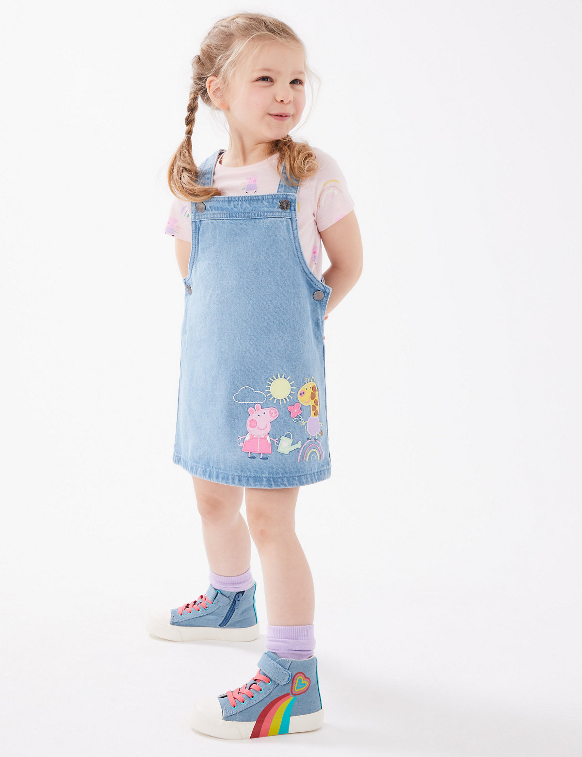 2pc Pure Cotton Denim Peppa Pig™ Outfit (2-7 Yrs)
