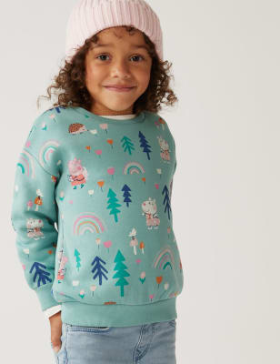 

M&S Collection Sweatshirt mit hohem Baumwollanteil und Peppa Pig™-Motiv (2-7 J.) - Green, Green