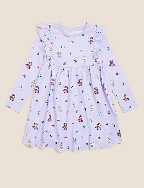 Pure Cotton Disney Frozen™ Dress (2-10 Yrs)