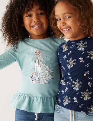 

M&S Collection Pack de 2 tops de Frozen™ de Disney (2-10 años) - Green, Green