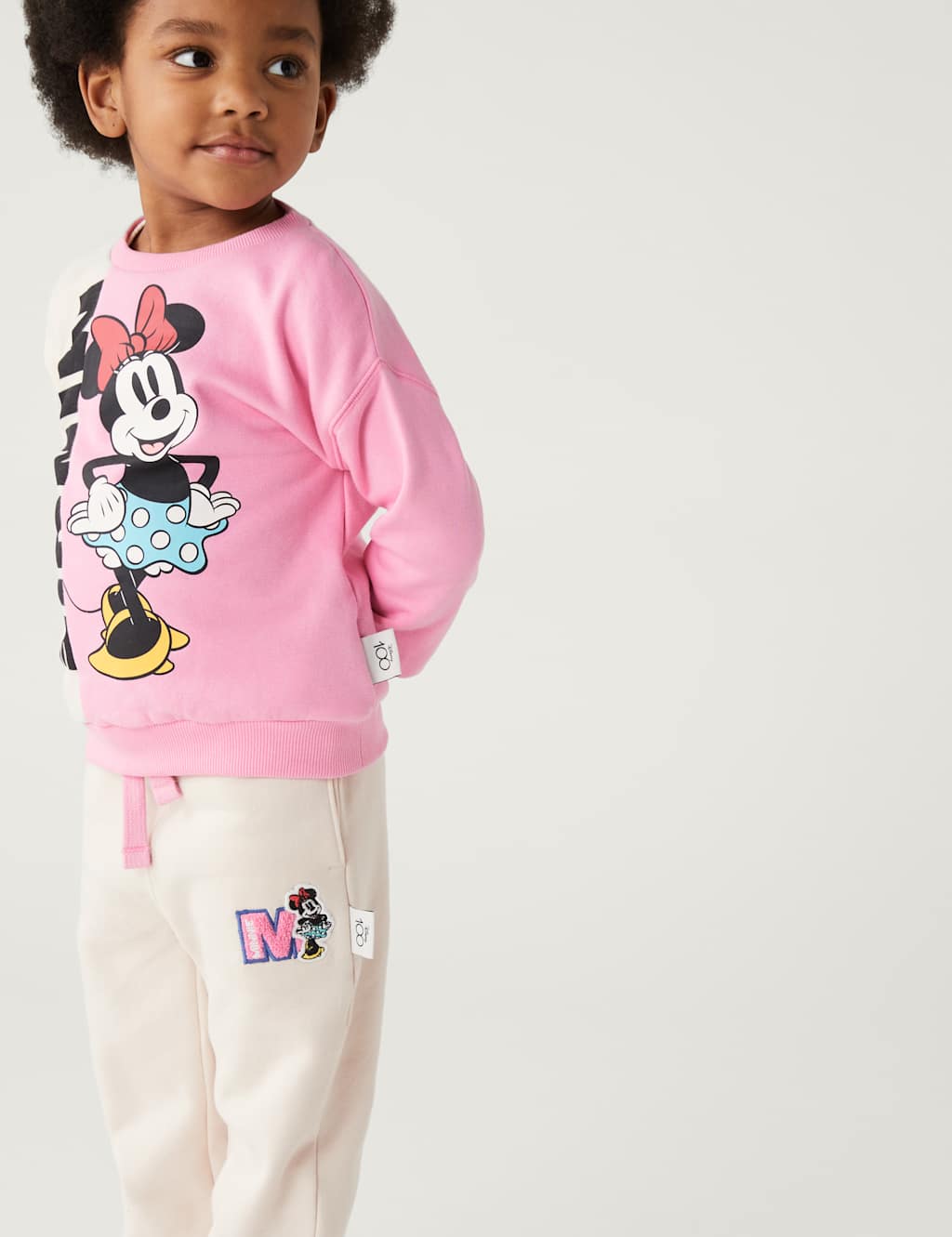 Cotton Rich Minnie Mouse™ Joggers (2-8 Yrs) image 3