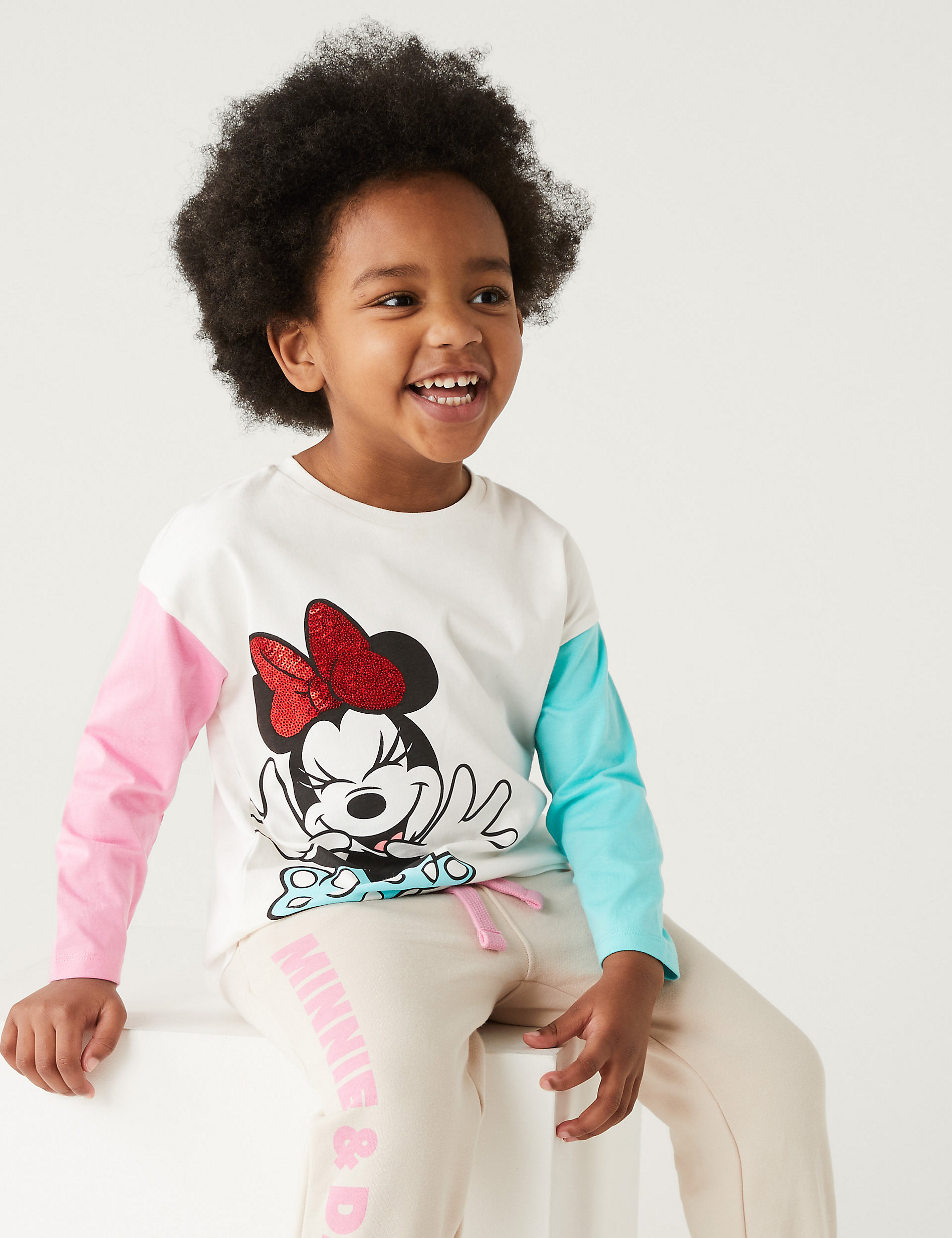 Pure Cotton Minnie Mouse™ Top (2-8 Yrs)