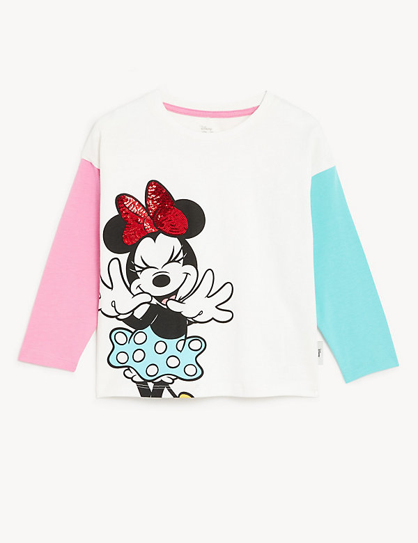 Pure Cotton Minnie Mouse™ Top (2-8 Yrs) - AT