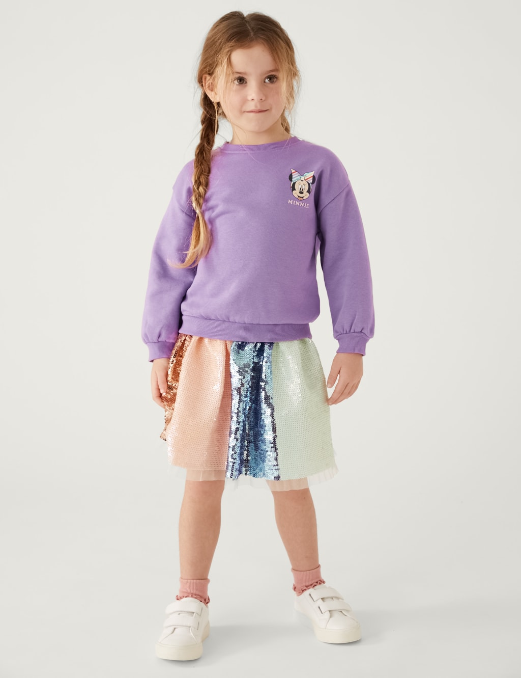 Cotton Rich Minnie Mouse™ Sweatshirt (2-8 Yrs) image 1