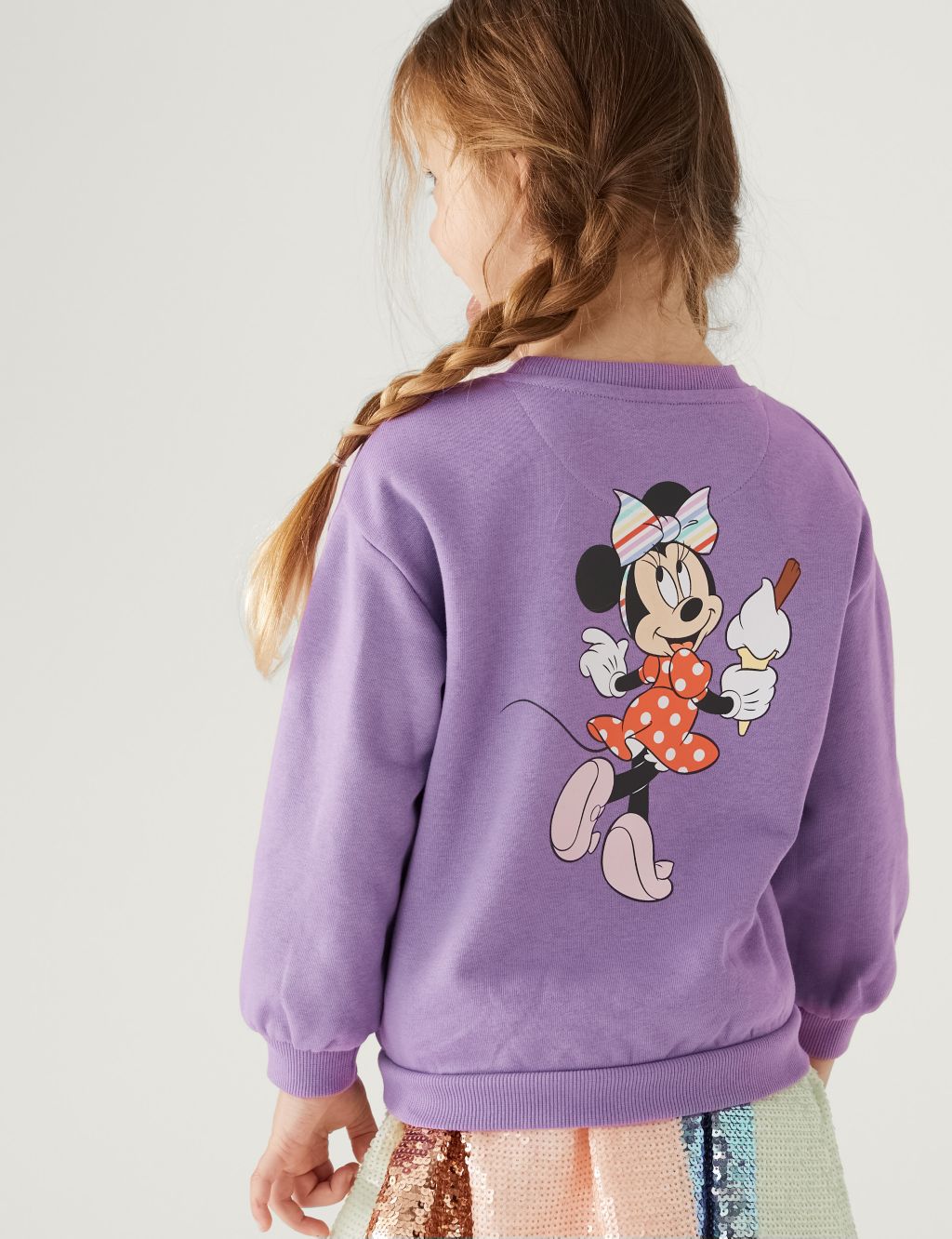 Cotton Rich Minnie Mouse™ Sweatshirt (2-8 Yrs) image 3