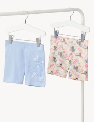 

M&S Collection 2er-Pack Radlerhosen mit hohem Baumwollanteil und Frozen™-Motiv (2-10 J.) - Blue, Blue