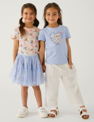 

M&S Collection Pack de 2 tops 100% algodón de Frozen™ de Disney - Blue, Blue