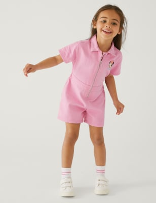 

M&S Collection Mono corto denim de Minnie Mouse (2-8 años) - Pink, Pink