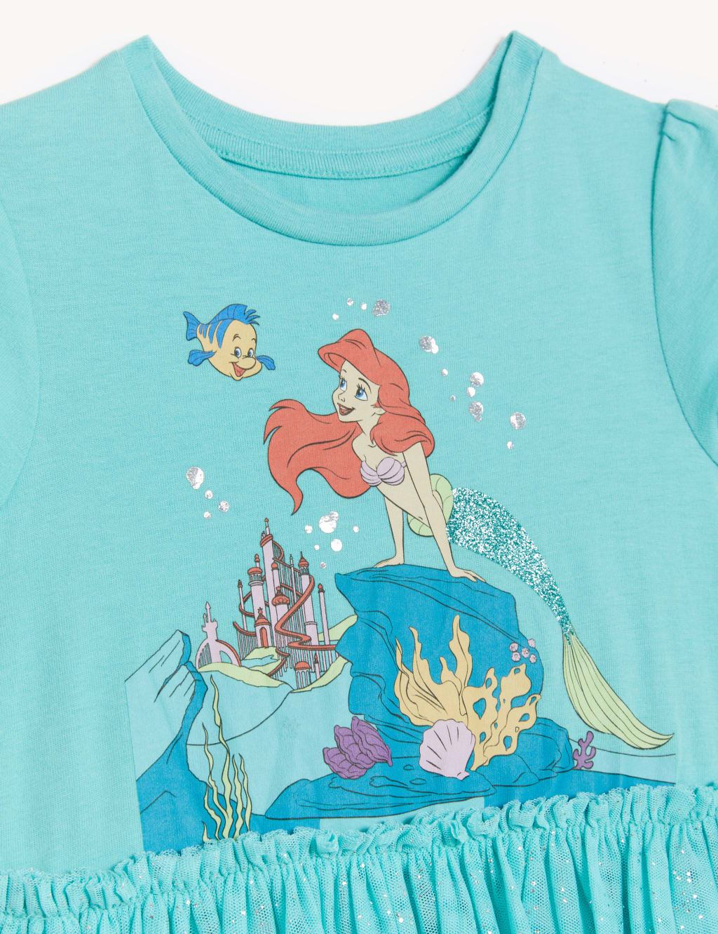 Pure Cotton The Little Mermaid™ Dress (2-8 Yrs) image 4